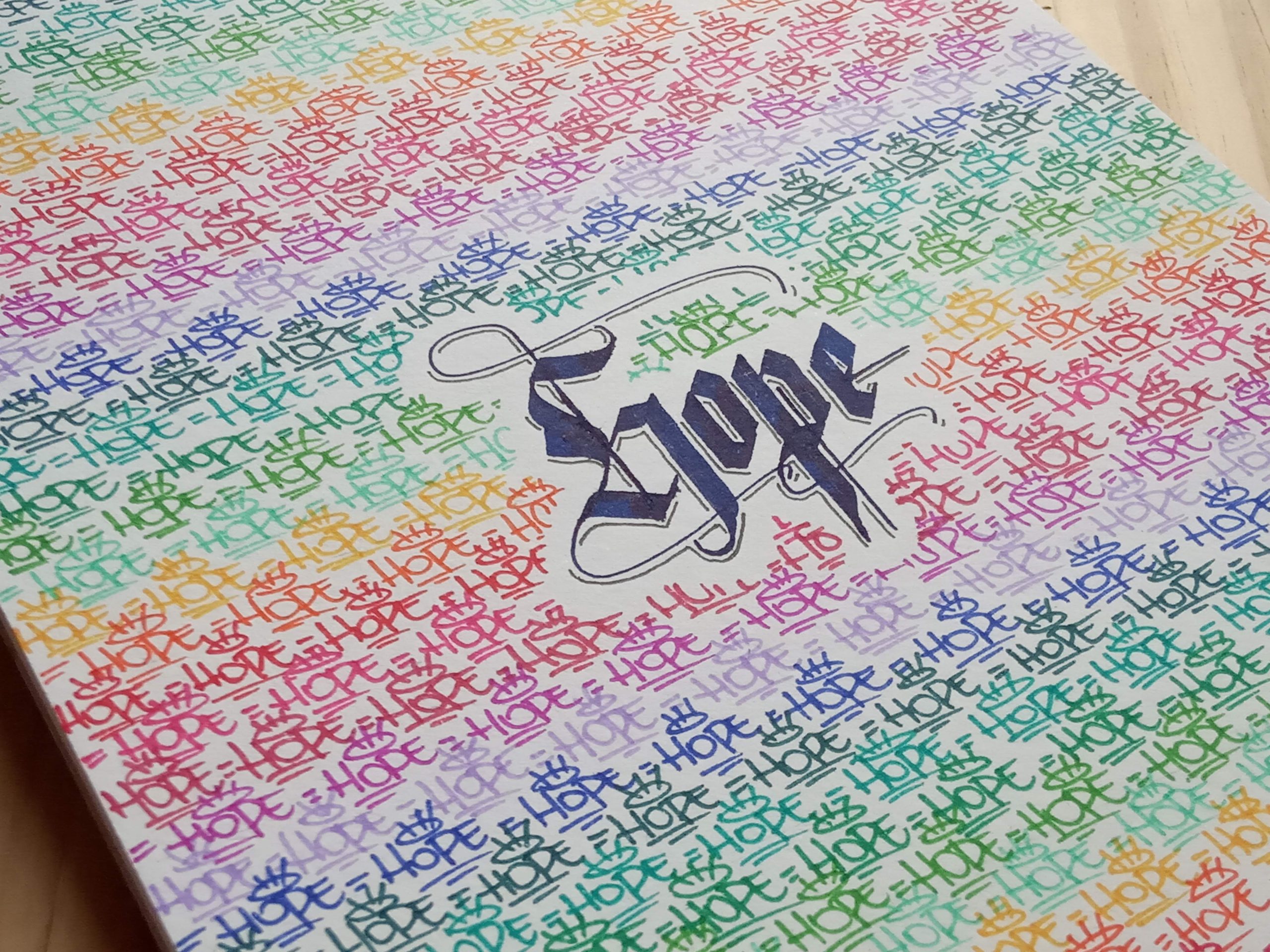 Commission "Hope" 
Feutre et plume