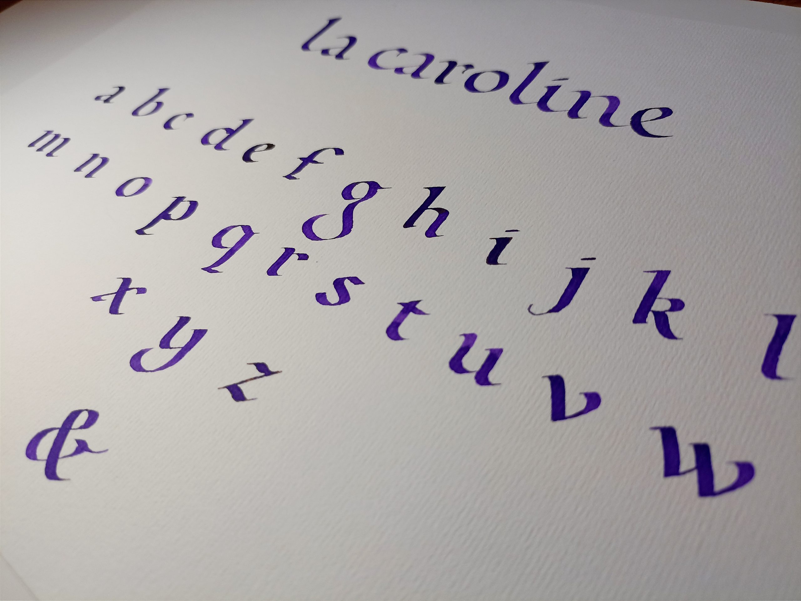 Workshop, calligraphie à la plume, alphabet, atelier, team building, initiation